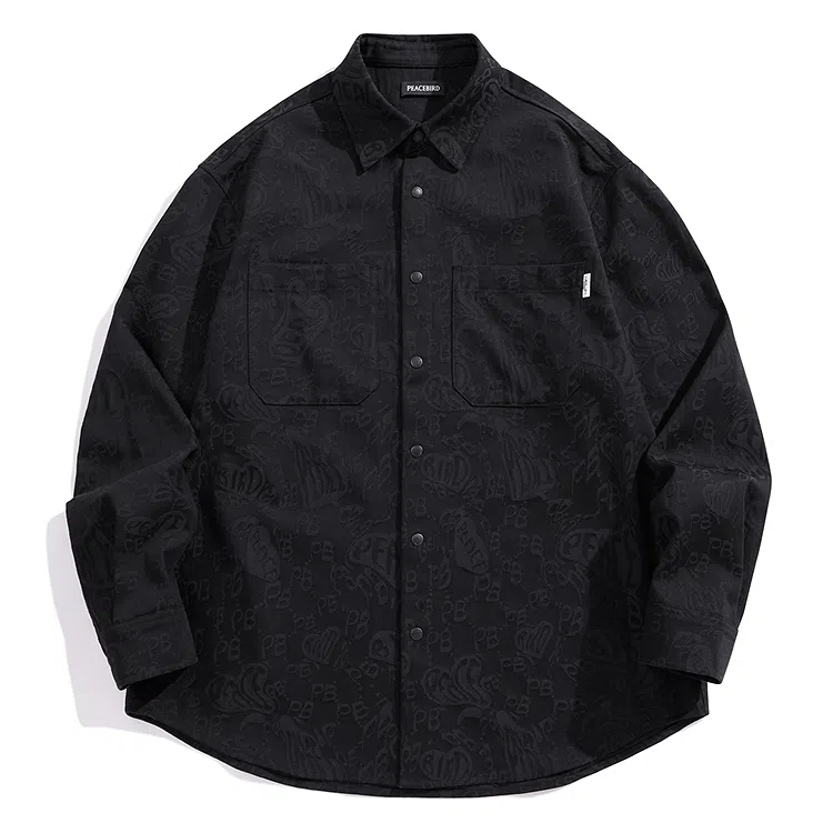 PEACEBIRD MEN Vintage Pattern Shirt