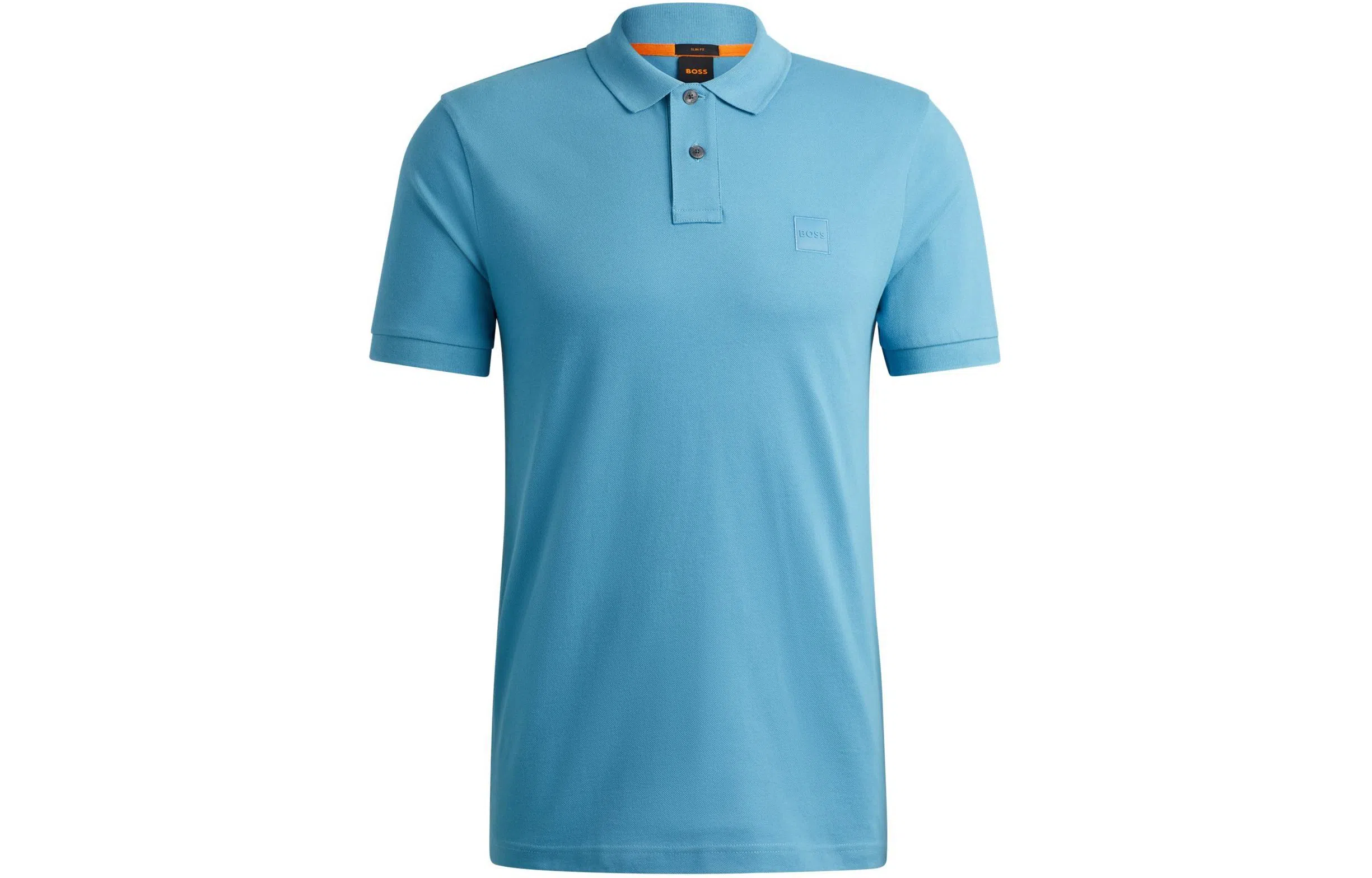 HUGO BOSS Stretch-Cotton Slim-Fit Polo Shirt With Logo Patch LogoPolo