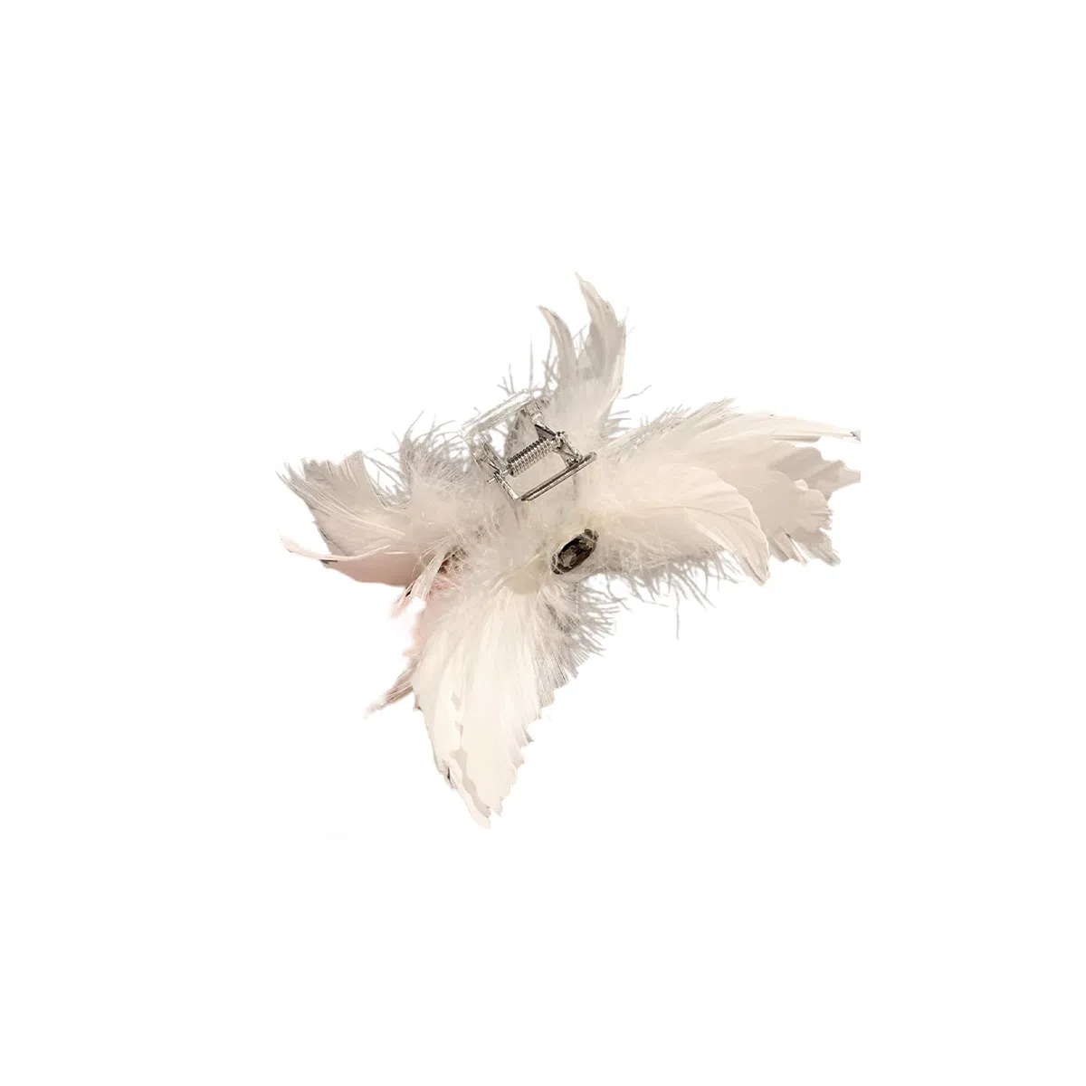 贯古今 钻羽毛大号小众设计感后脑勺盘发 合金 发夹 女款