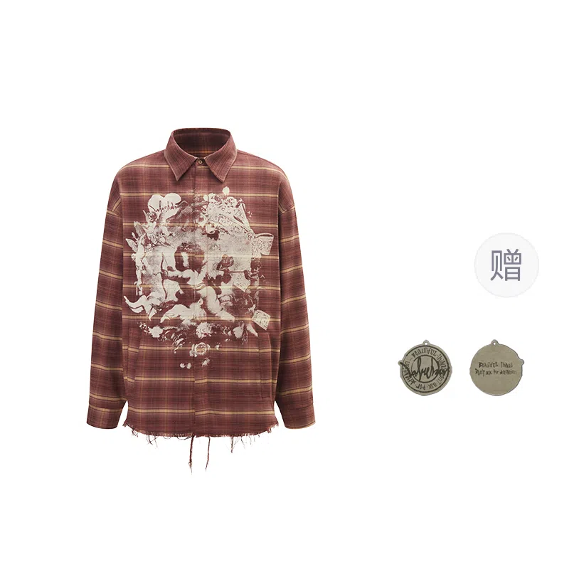 LOVE ME LATER Cupid Checkered Shirt