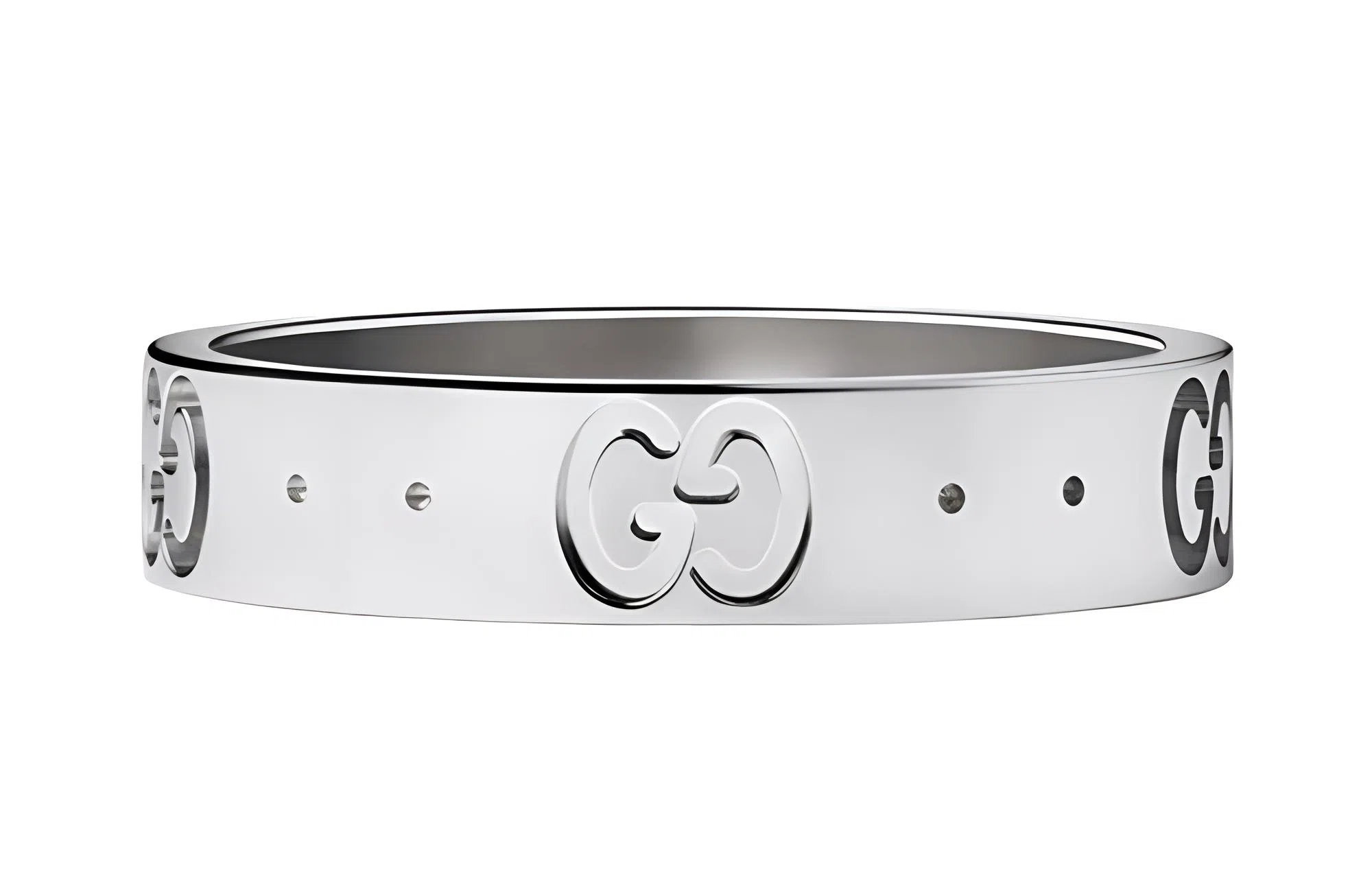 GUCCI Icon 18K White Gold Ring