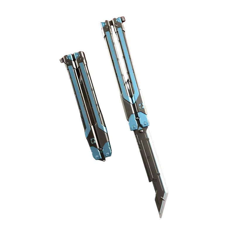 乐智由我 武器涂鸦利刃蝴蝶工具刀爪刀瑞兔金属玩具装备 成品模型