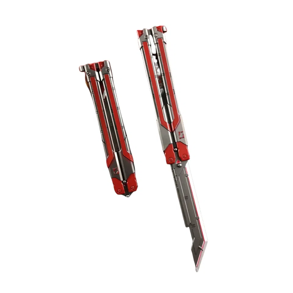 乐智由我 武器涂鸦利刃蝴蝶工具刀爪刀瑞兔金属玩具装备 成品模型