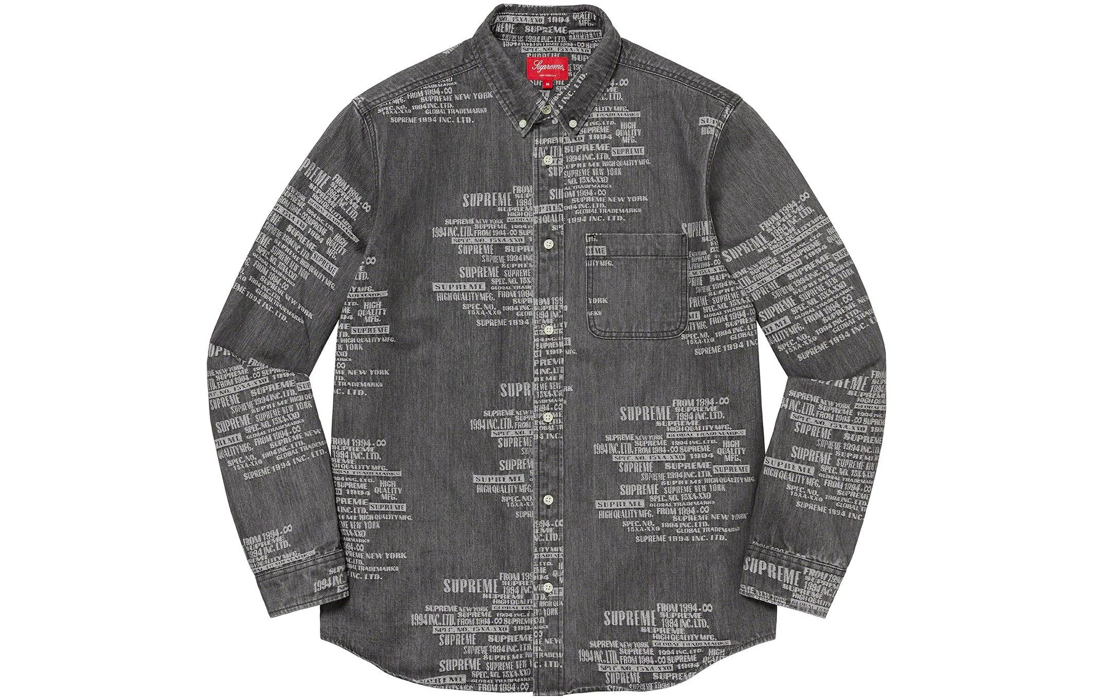 Supreme SS23 Week15 TRADEMARK JACQUARD DENIM SHIRT logo