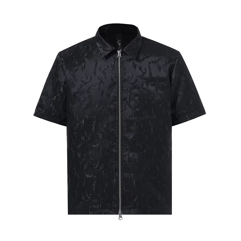 Sanshengliubu Chinesefit Jacquard Zip Shirt