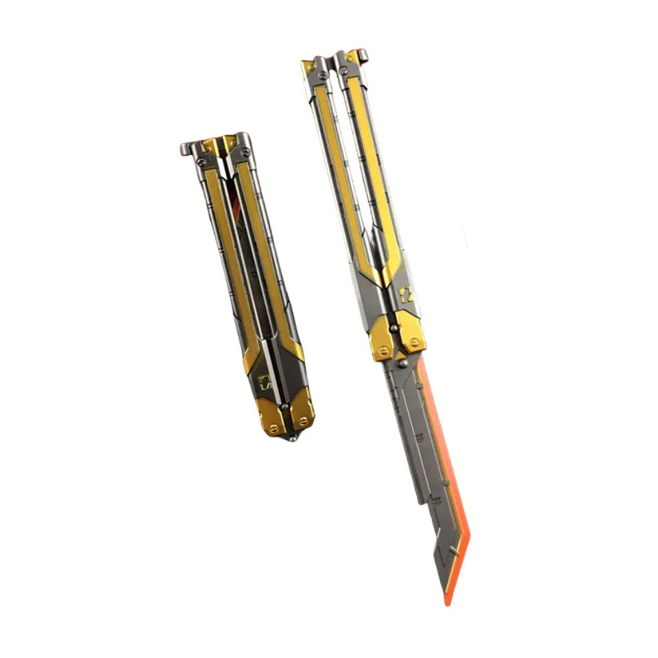 乐智由我 武器涂鸦利刃蝴蝶工具刀爪刀瑞兔金属玩具装备 成品模型