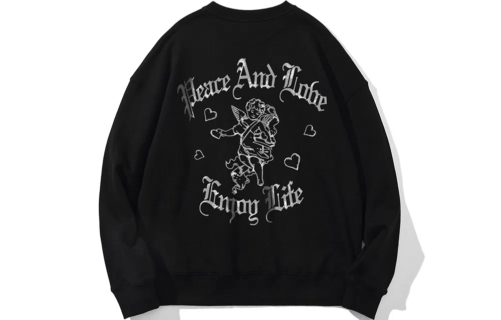 Huzzah Cupid Letter Print Sweatshirt