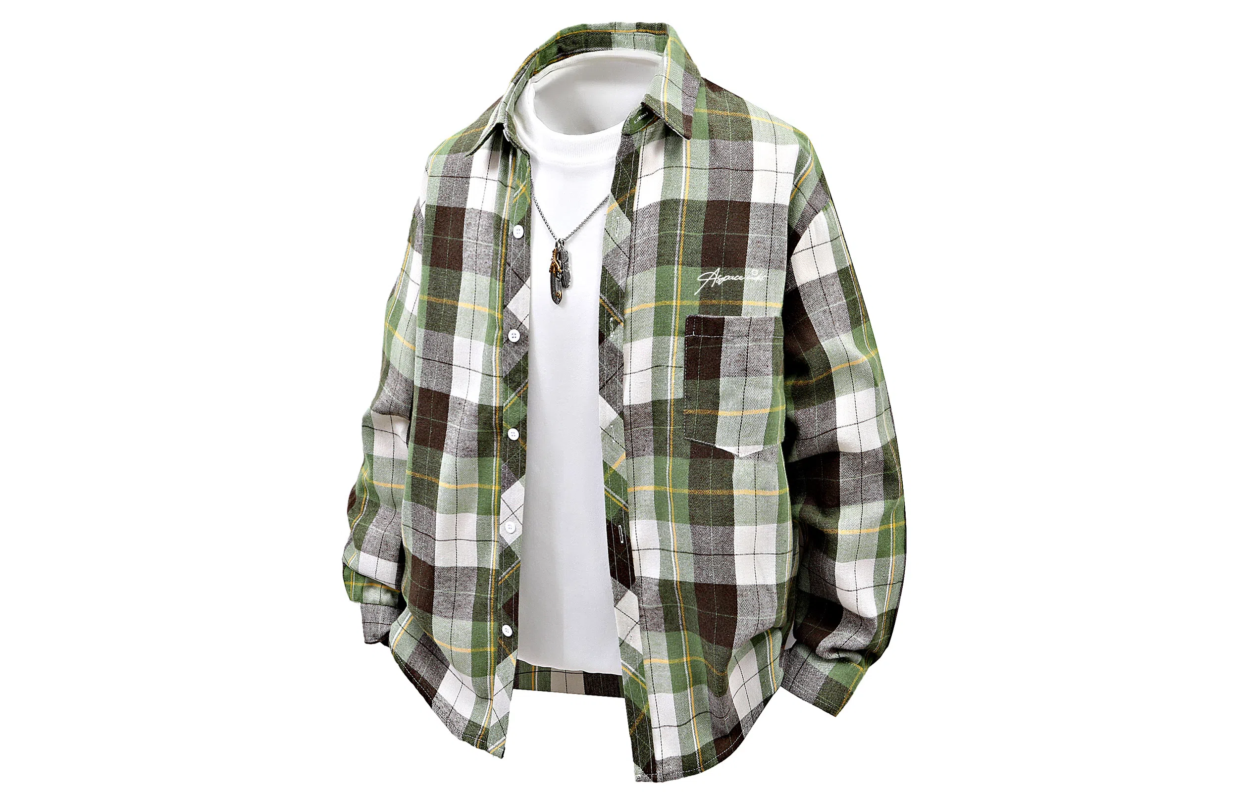 王者荣耀 鲁班七号星空梦想款美式复古多彩格纹高街简约基础款宽松小衫翻领休闲慵懒风百搭通勤长袖衬衫 男女同款