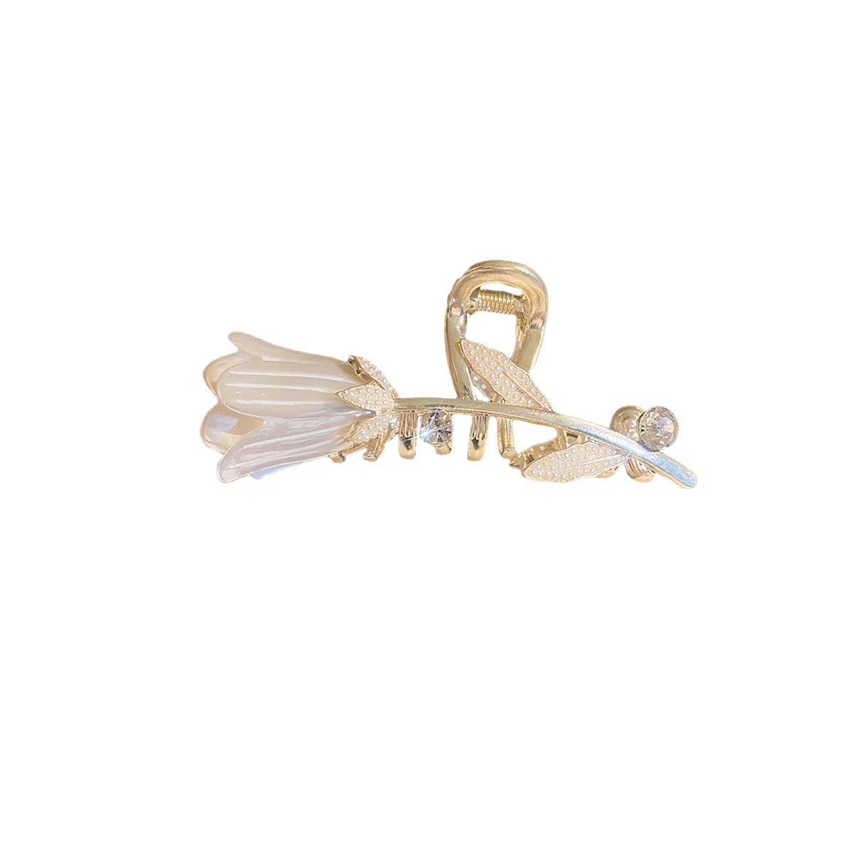 贯古今 原来是银杏叶呀 蝴蝶郁金香鲨鱼夹盘发抓夹 合金 发夹 女款