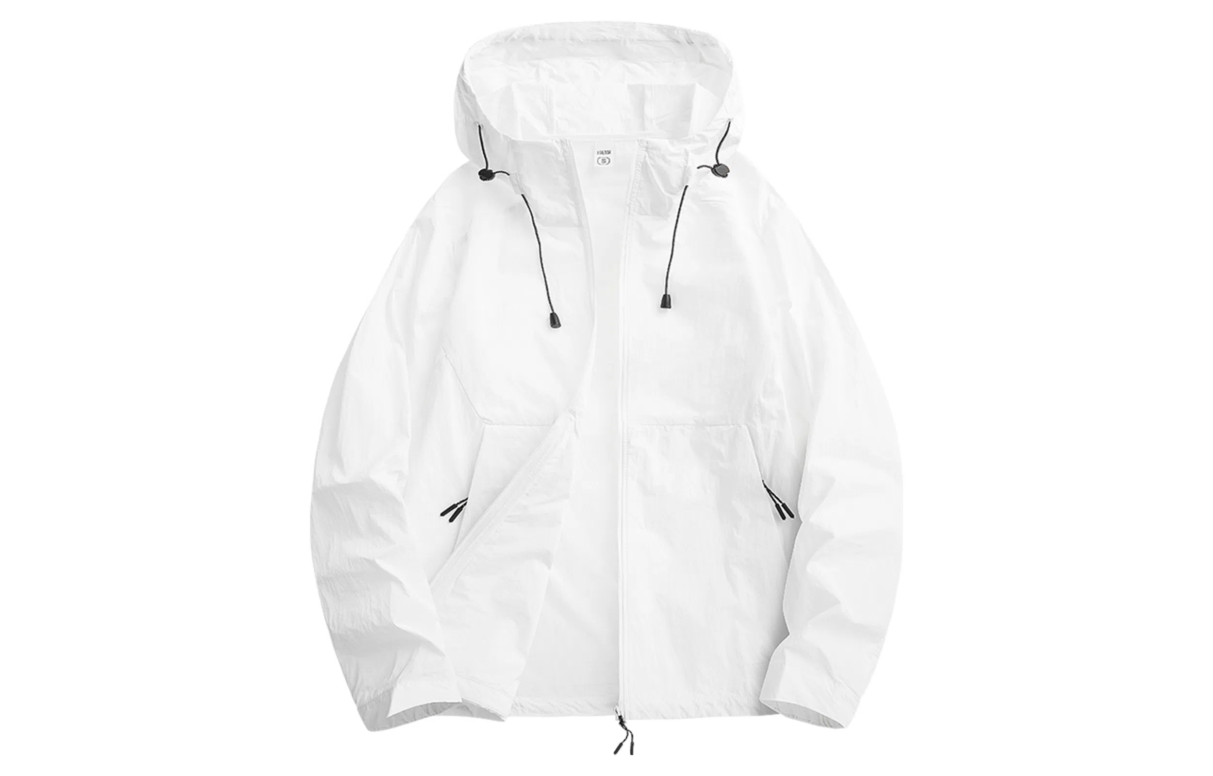 木林森 欧若风轻薄户外凉感连帽长袖简约基础纯色运动休闲通勤百搭拉链抽绳 超轻透气防虫防静电防紫外线防晒服 男女同款