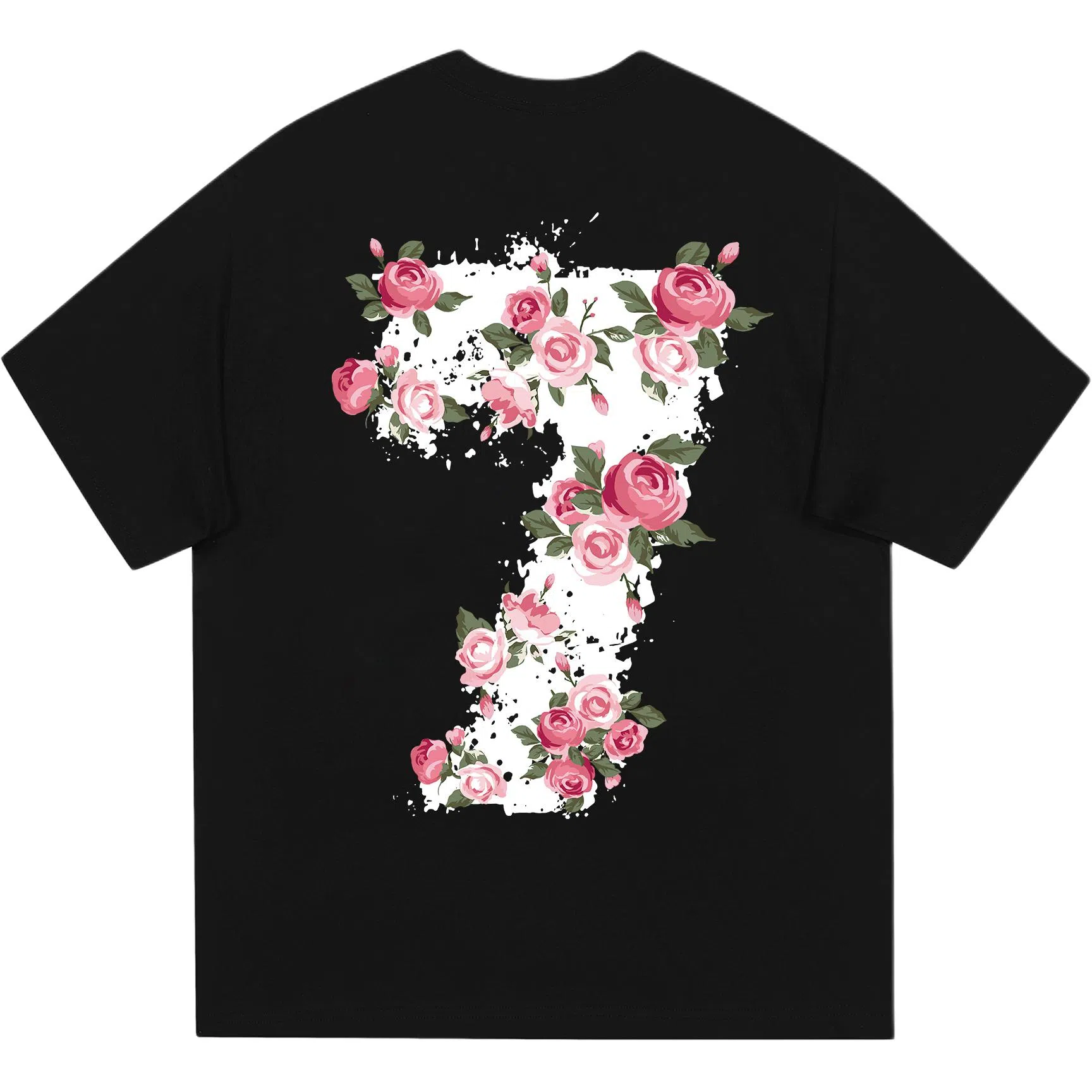 REXSHION Rose Ink Casual T-Shirt