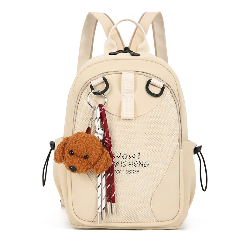 彤彤兔 日常时尚百搭 牛津布 双肩包 男女同款情侣款 黑色/绿色/红色/米色