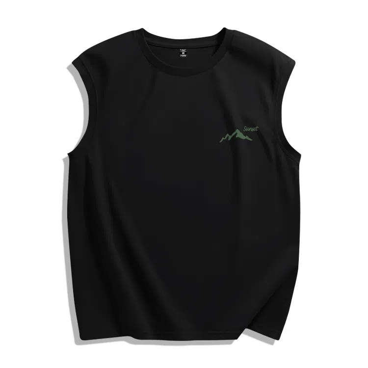 棉致 阳光山脉纯色纯棉简约柔软细腻透气亲肤舒适百搭篮球运动休闲背心 男女同款