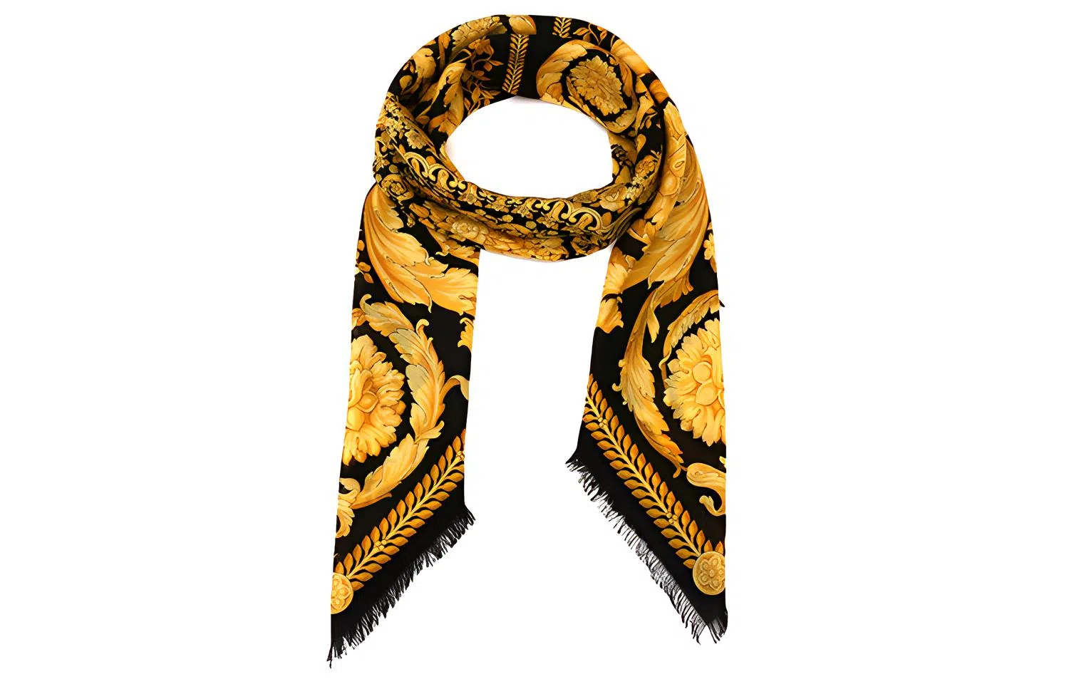 Versace Fashion Print Scarf Black