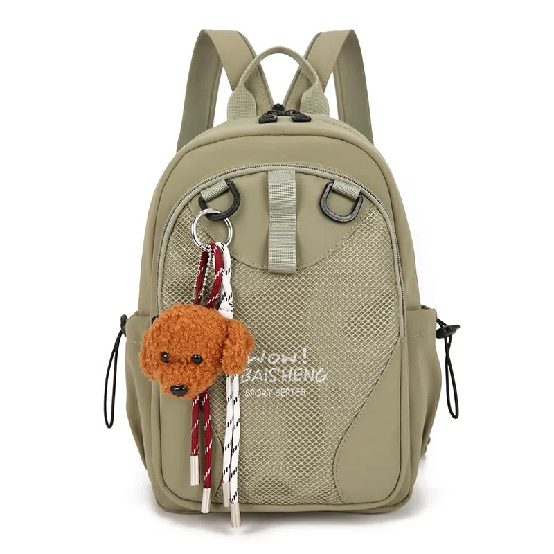 彤彤兔 日常时尚百搭 牛津布 双肩包 男女同款情侣款 黑色/绿色/红色/米色