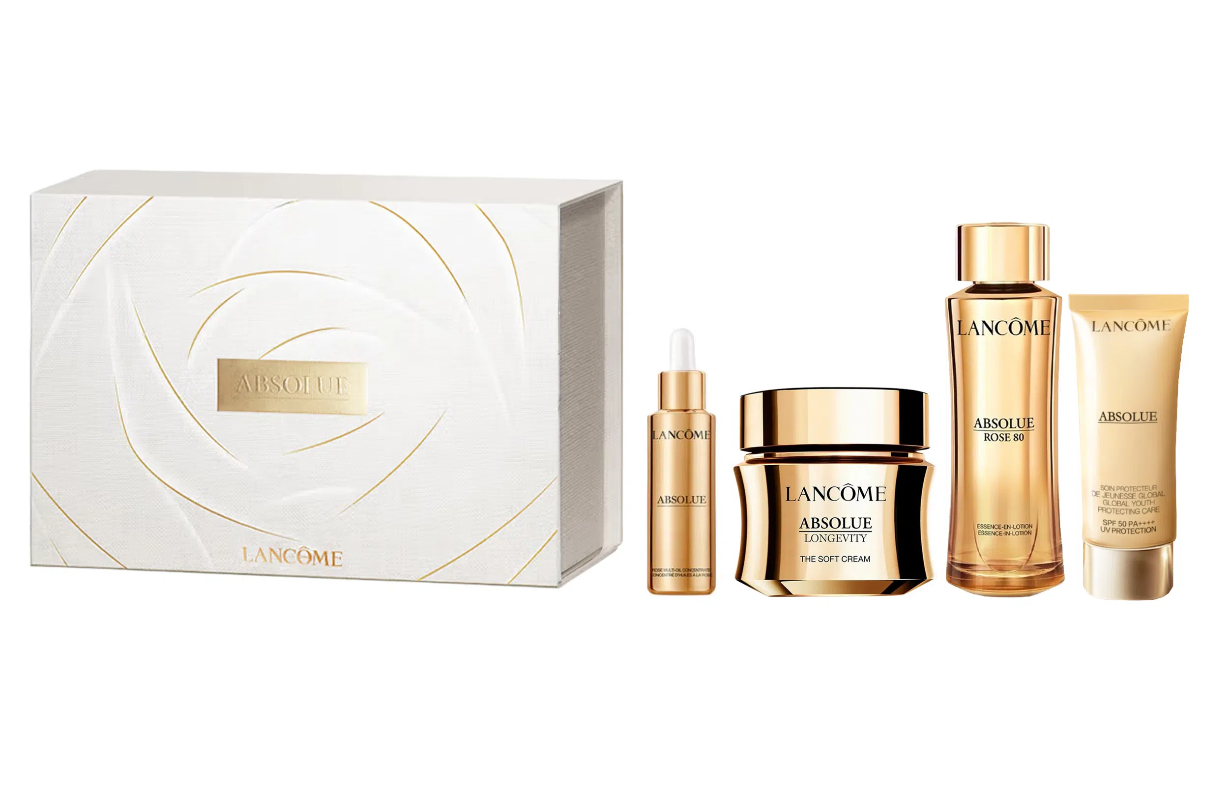 兰蔻 菁纯水面防晒护肤套装 保湿 四件套