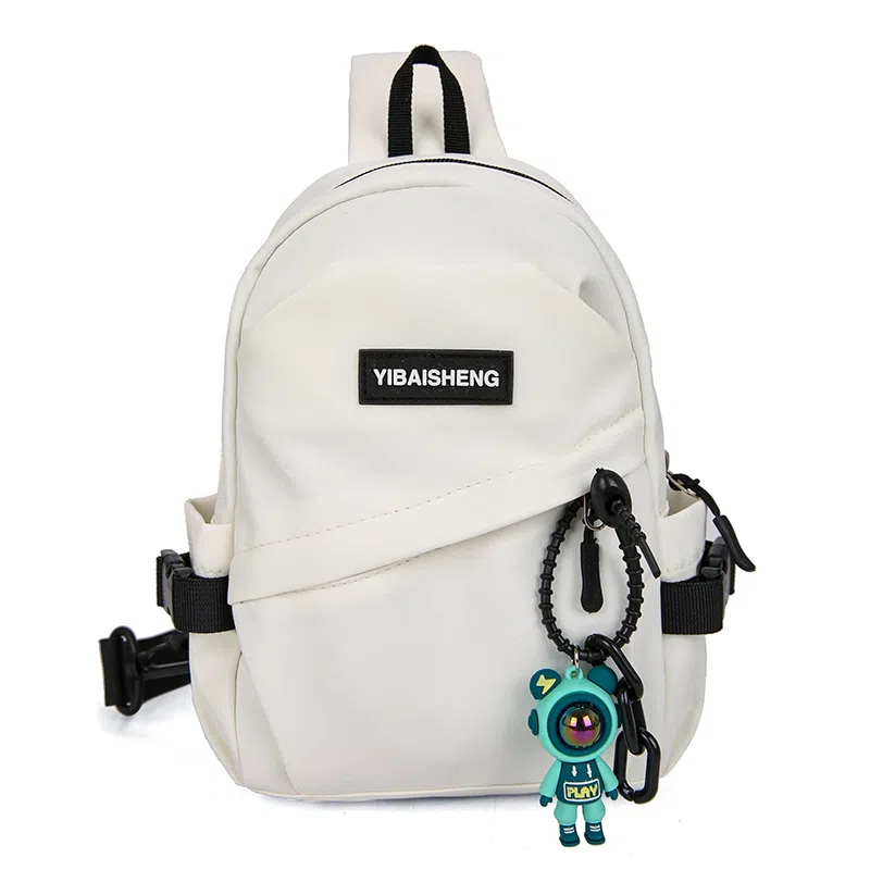 彤彤兔 简约撞色街头潮流运动 尼龙 胸包 女款 白色/灰紫蓝/黑色/黑白红