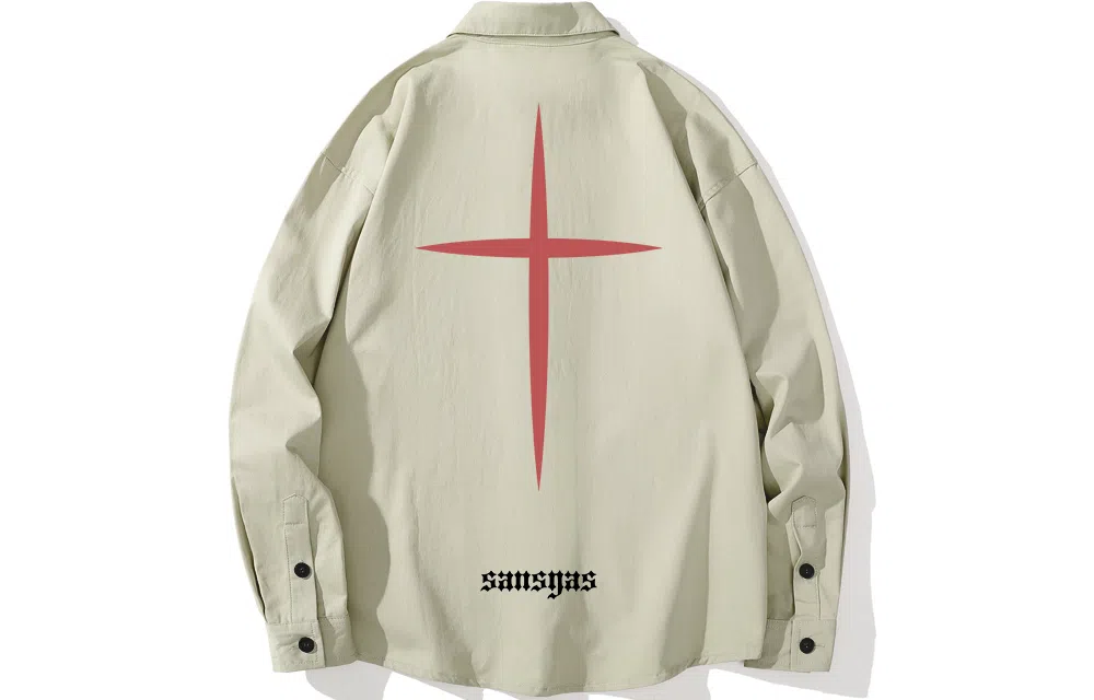 Kimura Sansha Cross Letter Print Shirt