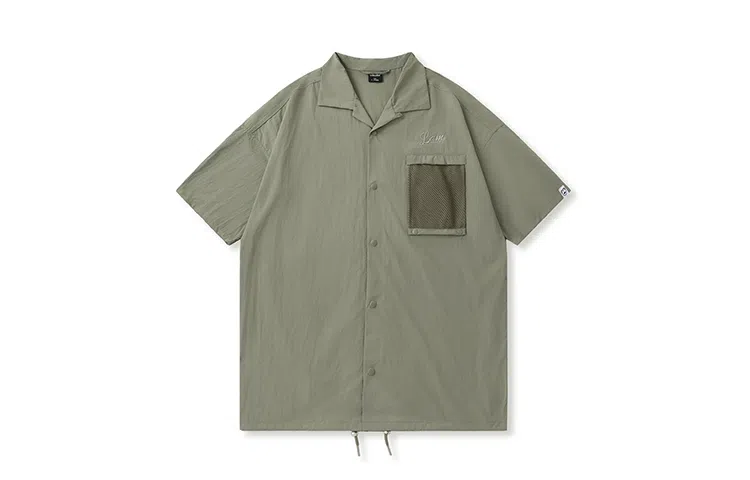 LAMLICKA Olive Green Short Sleeve Shirt