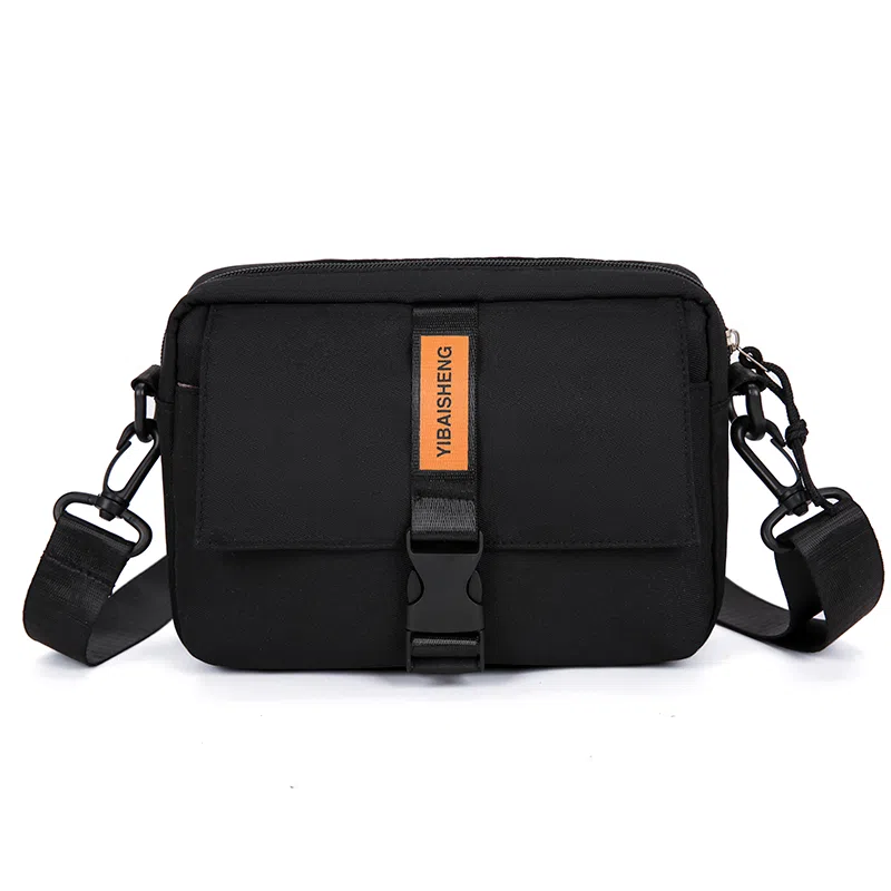 彤彤兔 韩版时尚潮流 尼龙 单肩斜挎包 男女同款情侣款 黑色/白色/卡其/浅灰