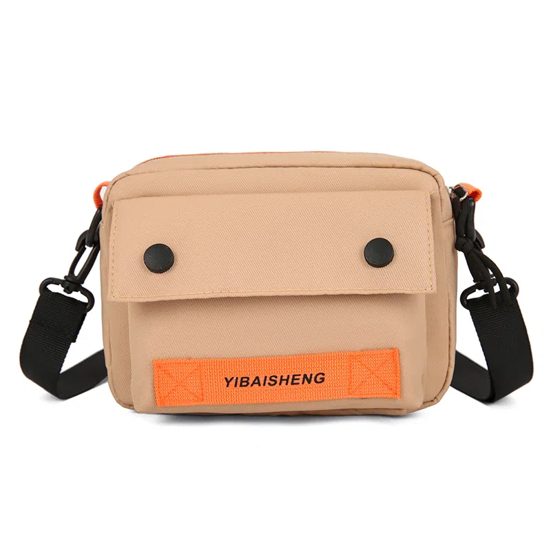 彤彤兔 日韩潮流简约可爱 尼龙 单肩斜挎包 男女同款情侣款 黑色/白色/浅灰/卡其