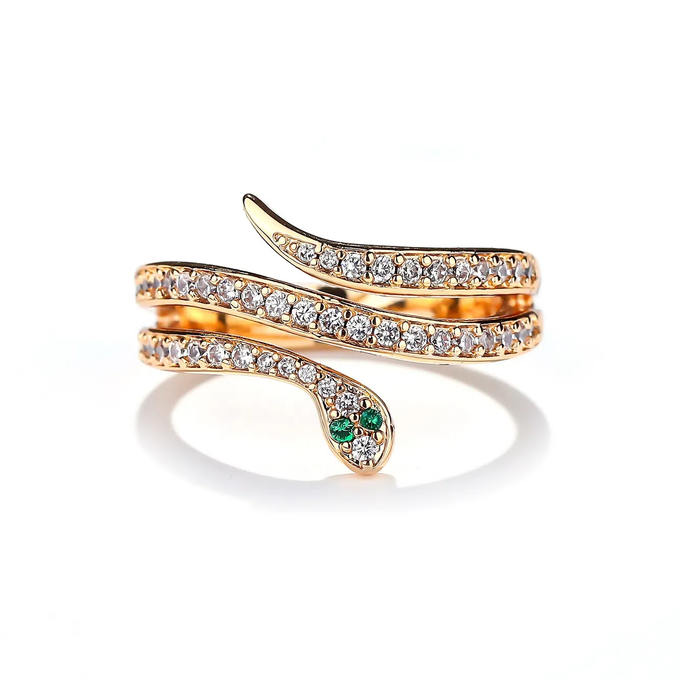 金杰福 高定系列灵蛇缠绕意大利工艺时尚高级百搭款 合金 戒指 女款