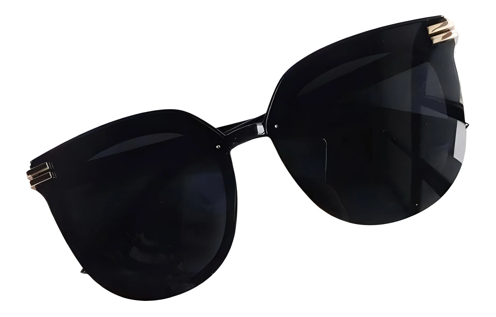 优幽兰 大脸显小百搭时尚墨镜大框防晒眼镜学生骑行简约小众户外旅行防紫外线 猫眼 太阳镜 男女同款情侣款