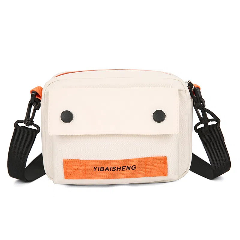 彤彤兔 日韩潮流简约可爱 尼龙 单肩斜挎包 男女同款情侣款 黑色/白色/浅灰/卡其