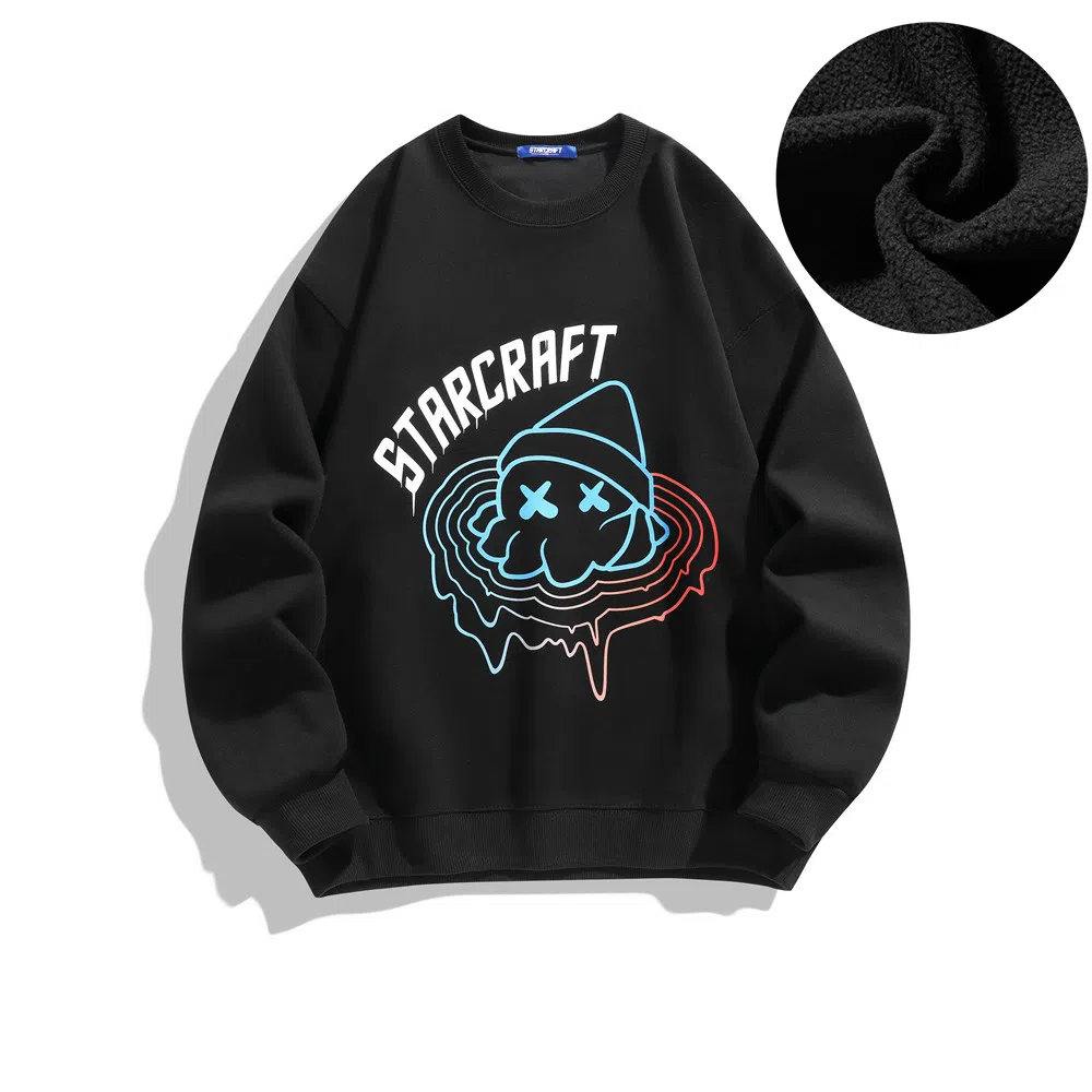 星际者 宽松休闲圆领卫衣 男女同款 加绒加厚可选