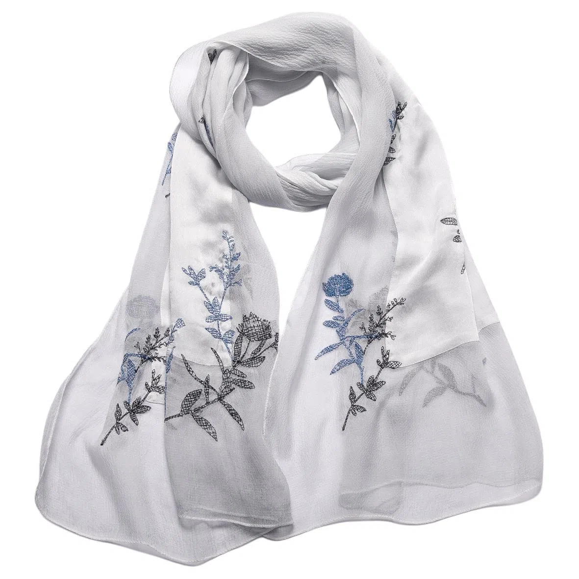 红豆 时尚长巾 百搭经典设计 桑蚕丝 丝巾 女款