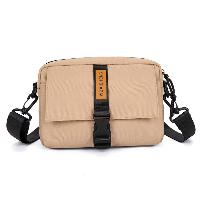 彤彤兔 韩版时尚潮流 尼龙 单肩斜挎包 男女同款情侣款 黑色/白色/卡其/浅灰