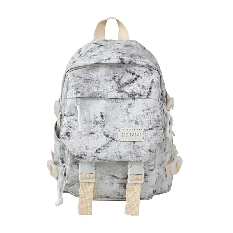 彤彤兔 暗纹设计感 尼龙 双肩包 女款 白色/蓝色/绿色/黑色/红色