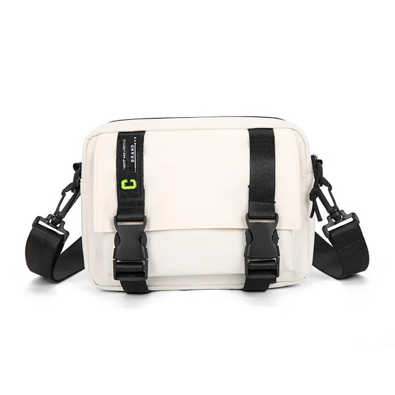 彤彤兔 工装风休闲潮流 尼龙 斜挎包 男女同款情侣款 黑色/白色/卡其色