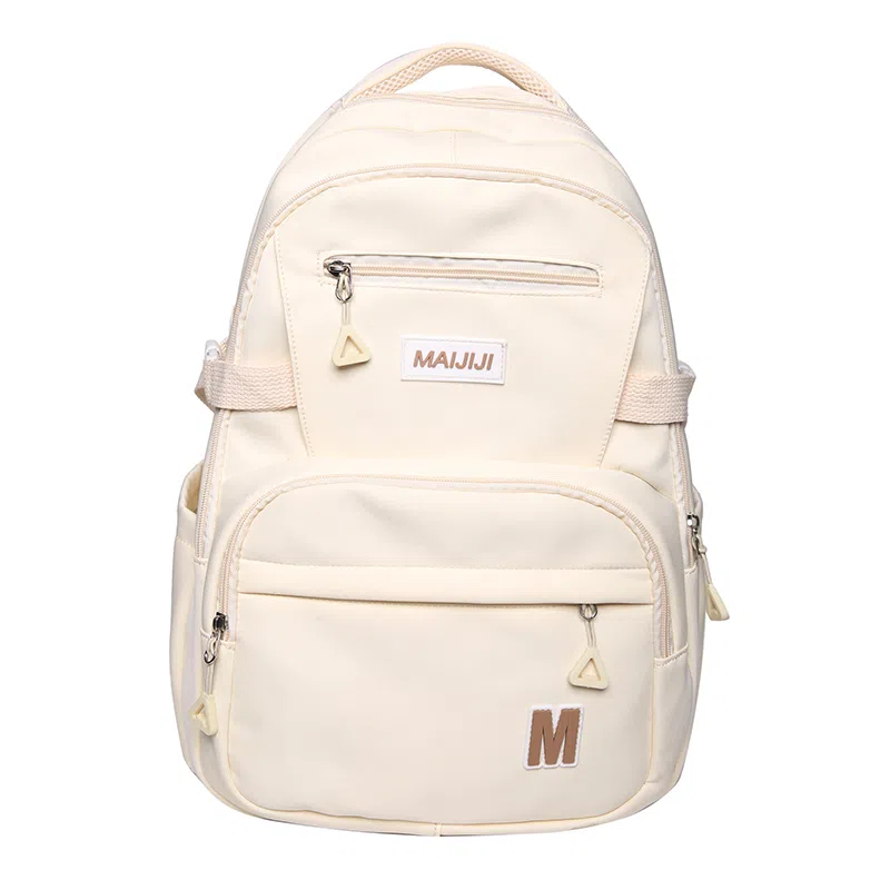 彤彤兔 纯色简约背包韩版 尼龙 双肩包 常规 女款 米白色/黑色/红色/卡其色/灰色