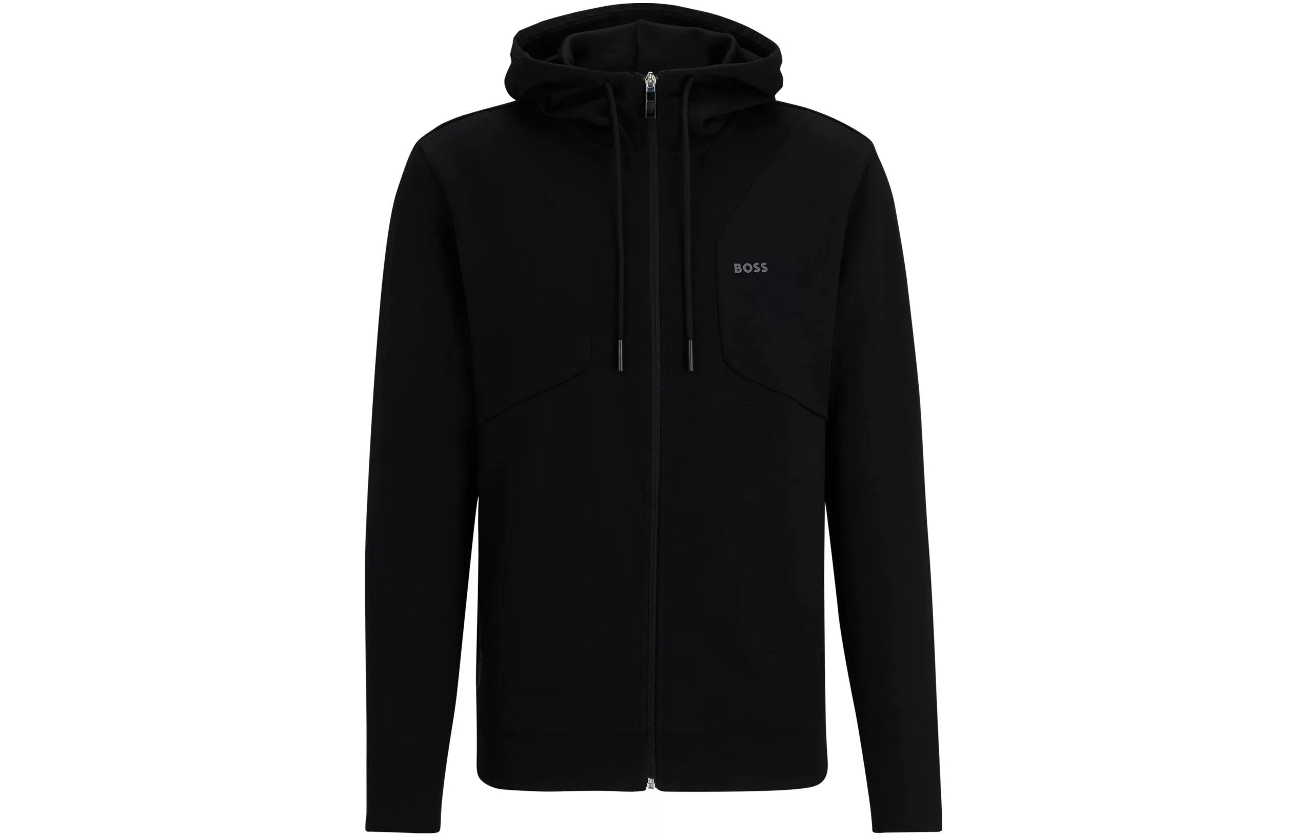 HUGO BOSS Cotton-Blend Zip-Up Hoodie With Hd Logo Print