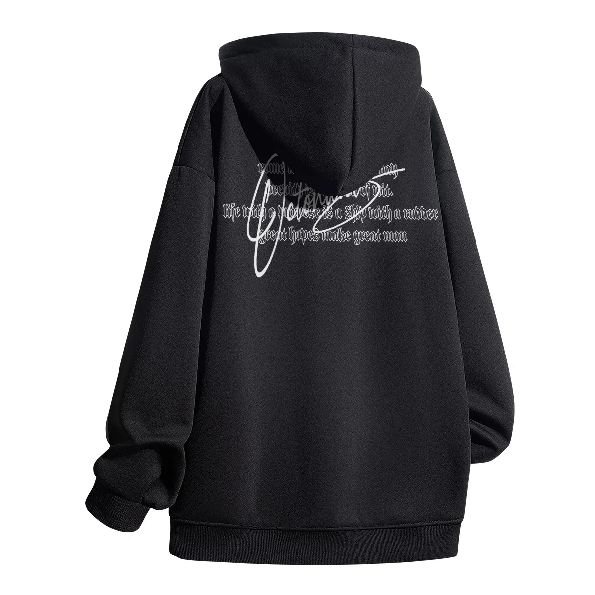 海底小纵队 美式高街重磅国潮简约字母复古基础款休闲时尚百搭学院风宽松卫衣 男女同款