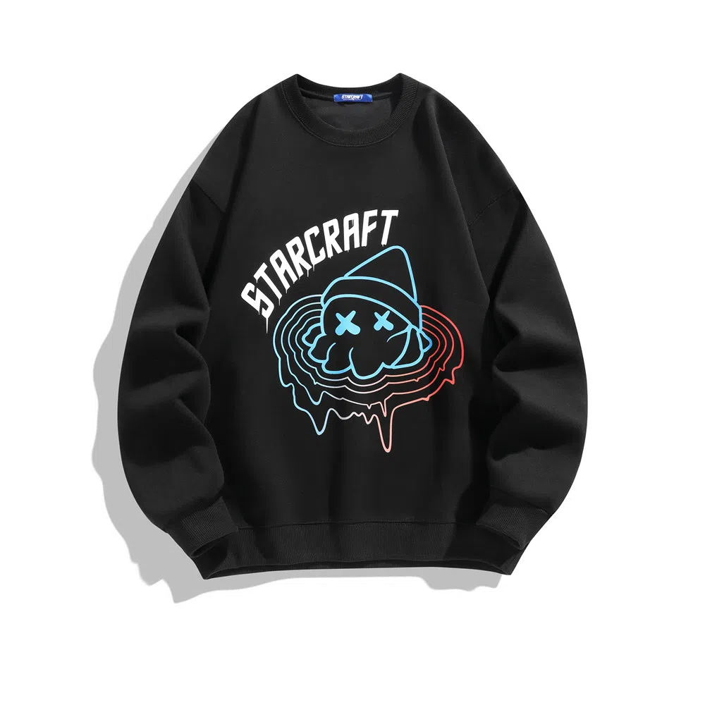 星际者 宽松休闲圆领卫衣 男女同款 加绒加厚可选