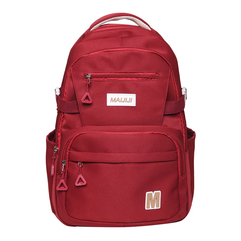 彤彤兔 纯色简约背包韩版 尼龙 双肩包 常规 女款 米白色/黑色/红色/卡其色/灰色