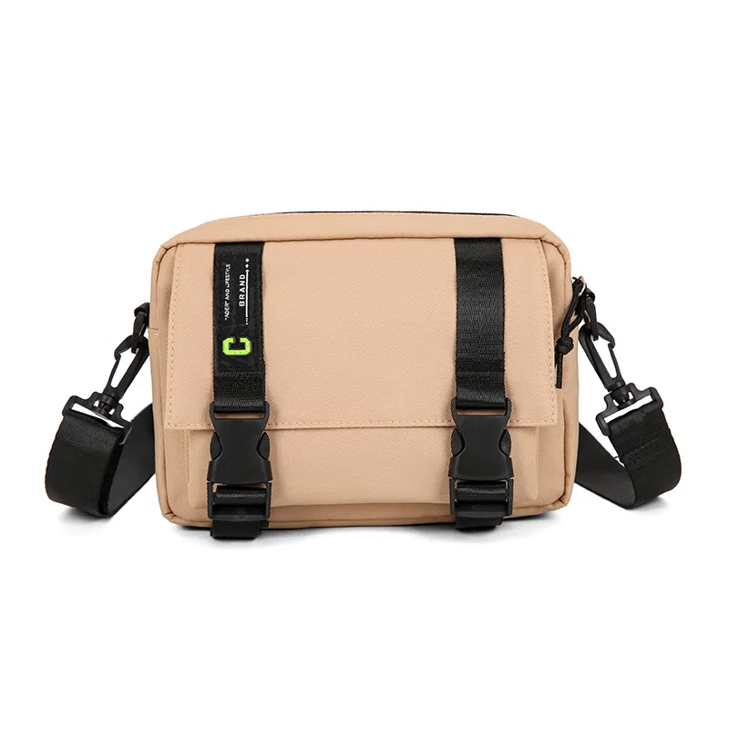 彤彤兔 工装风休闲潮流 尼龙 斜挎包 男女同款情侣款 黑色/白色/卡其色