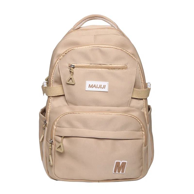 彤彤兔 纯色简约背包韩版 尼龙 双肩包 常规 女款 米白色/黑色/红色/卡其色/灰色