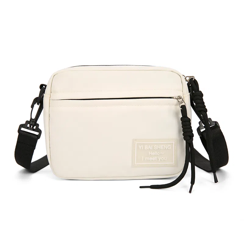 彤彤兔 时尚休闲潮流 尼龙 斜挎包 常规 男女同款情侣款 黑色/白色/卡其