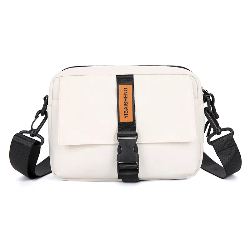 彤彤兔 韩版时尚潮流 尼龙 单肩斜挎包 男女同款情侣款 黑色/白色/卡其/浅灰