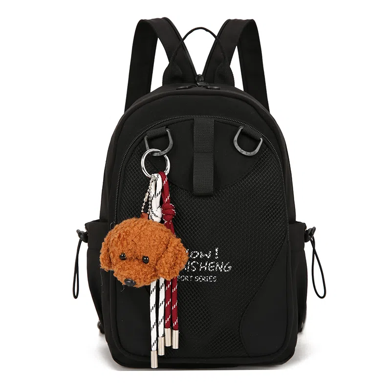 彤彤兔 日常时尚百搭 牛津布 双肩包 男女同款情侣款 黑色/绿色/红色/米色