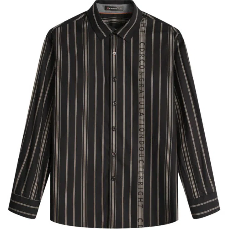 K-BOXING Black Striped Shirt