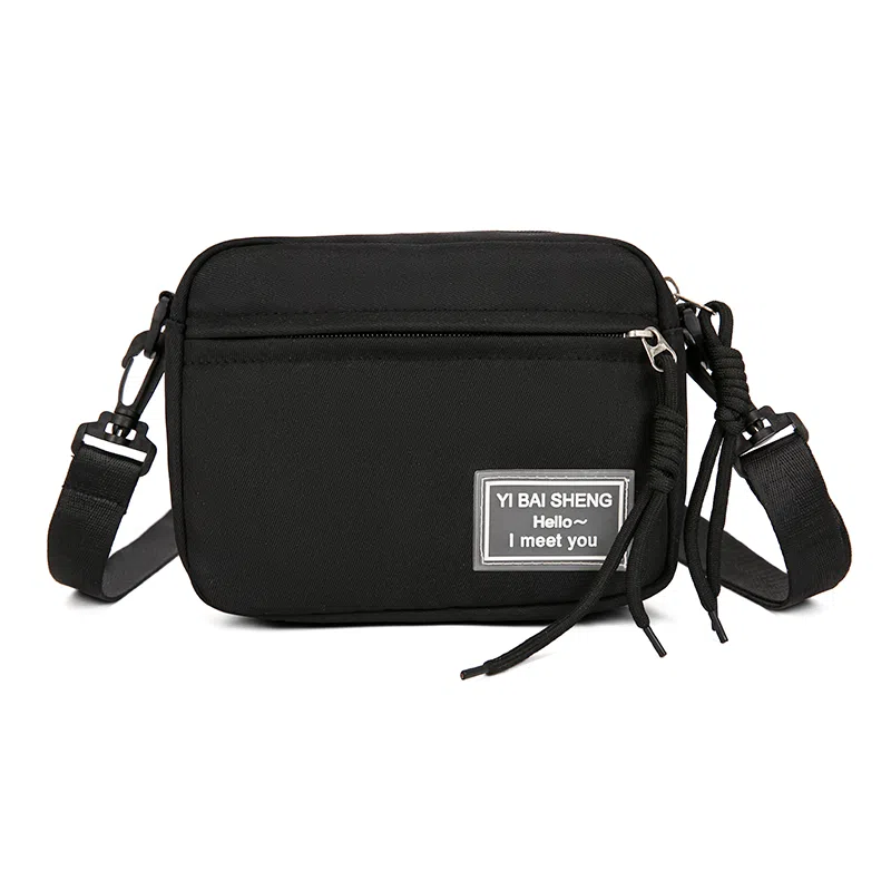 彤彤兔 时尚休闲潮流 尼龙 斜挎包 常规 男女同款情侣款 黑色/白色/卡其