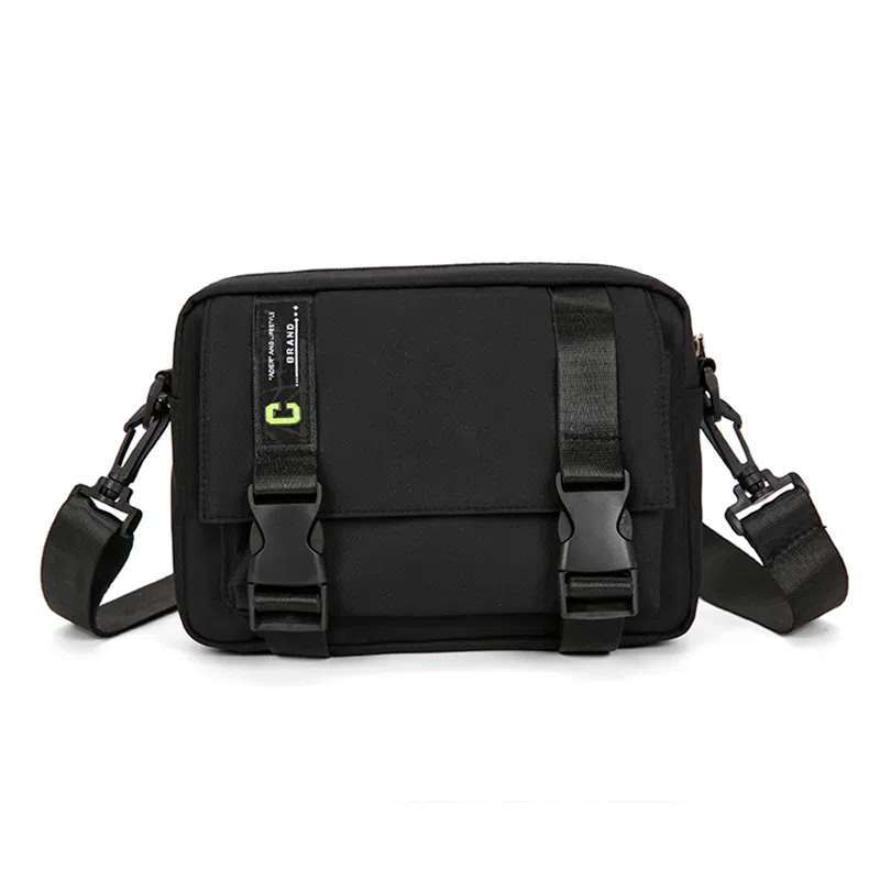 彤彤兔 工装风休闲潮流 尼龙 斜挎包 男女同款情侣款 黑色/白色/卡其色