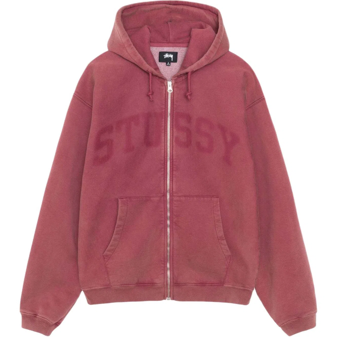 Stussy FW24 ZIP HOODIE FADED GRAPHIC logo