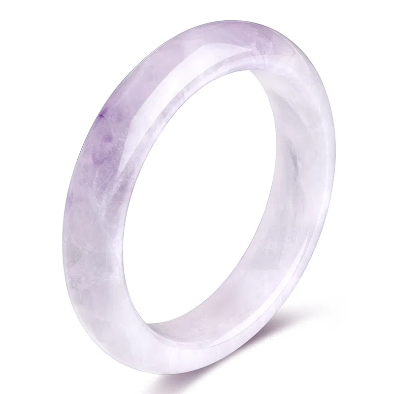 翡翠王朝 【一物一证】樱花粉冰透 逃之夭夭 轻奢设计款 少女粉佩戴款 马达加斯加高冰透亮 母亲 女神专属款  水晶 手镯 女款