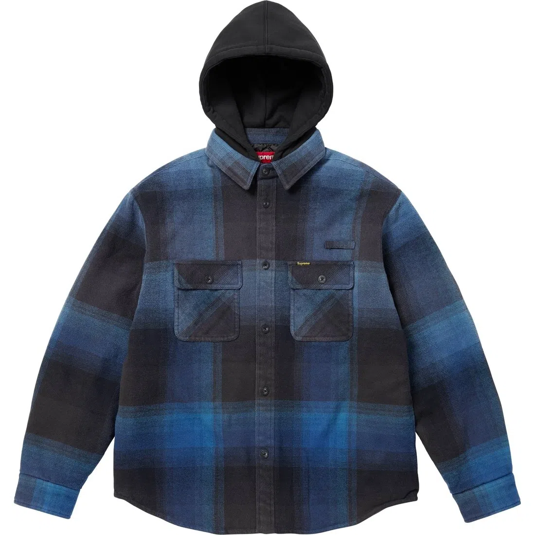 Supreme SS25 Quilted Hooded Flannel Shirt