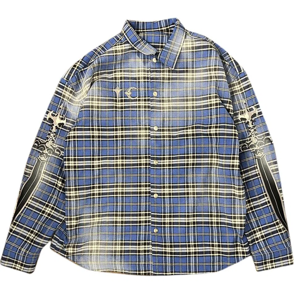 THUG CLUB Flannel Plaid Shirt